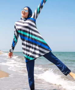 ماهواره تمام‌پوشش چهارعددی با طرح خطوط آبی تیره 1953 برند Marina - 6692215