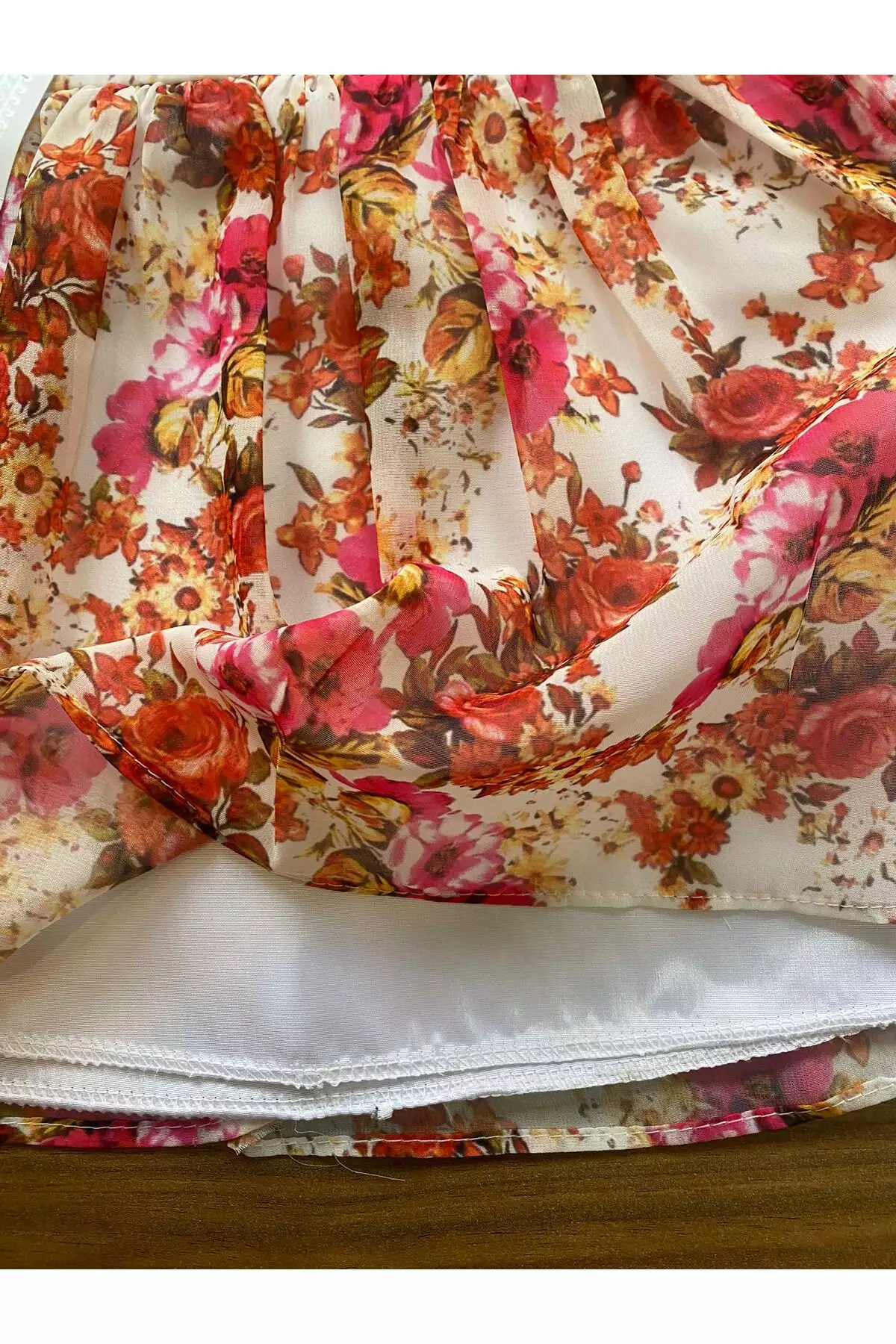 پیراهن دخترانه ی شسته و رفته با آستین بدون آستین و طراحی پارچهای برند Pierre Cardin - 898131342