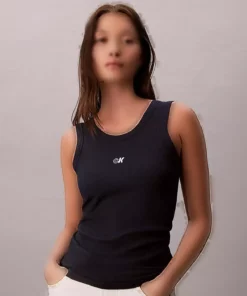تیشرت بدون آستین زنانه آبی برند Calvin Klein - 1045465867