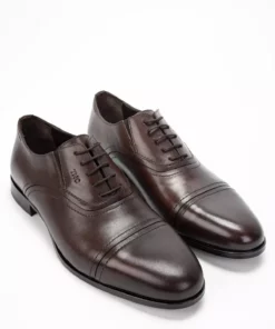 کفش مردانه کلاسیک چرم طبیعی قهوه‌ای برند Tamer Tanca - 803401158