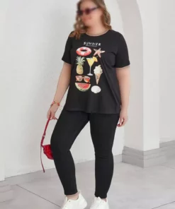 تی‌شرت نخی چاپ تابستانی برند Büyük Moda - 924574561