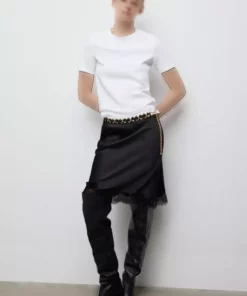 تی‌شرت کوتاه‌دار پنبه‌ای برند MANGO - 936733556