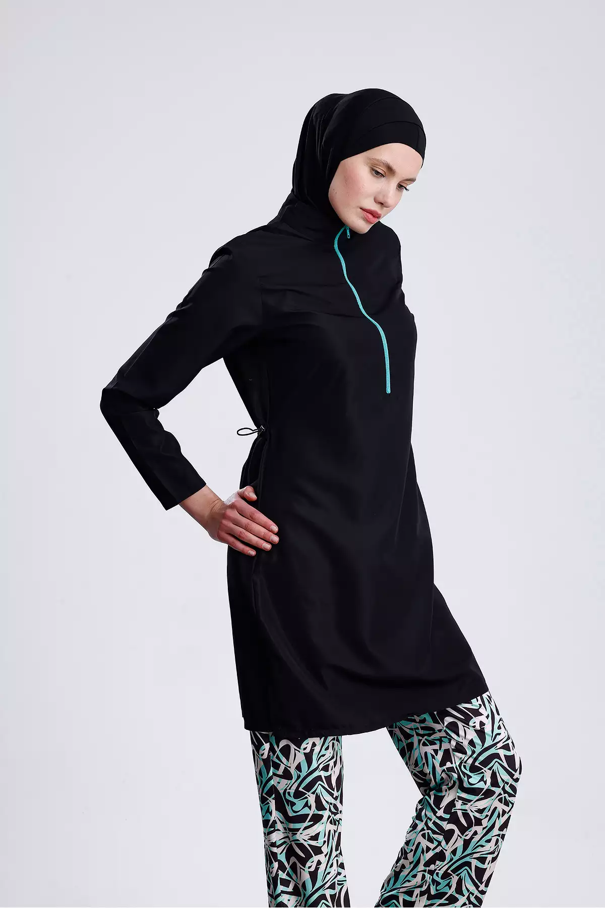 ماهیگیر پوششدار پارچهای با زیپ و شلوار طرحدار با خاصیت آبگریزی و کشسان برند medipek - 928521694