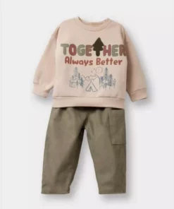 ست ۲ عددی پسرانه شامل سویشرت کادری و شلوار F7594A525WN برند Defacto - 995667815