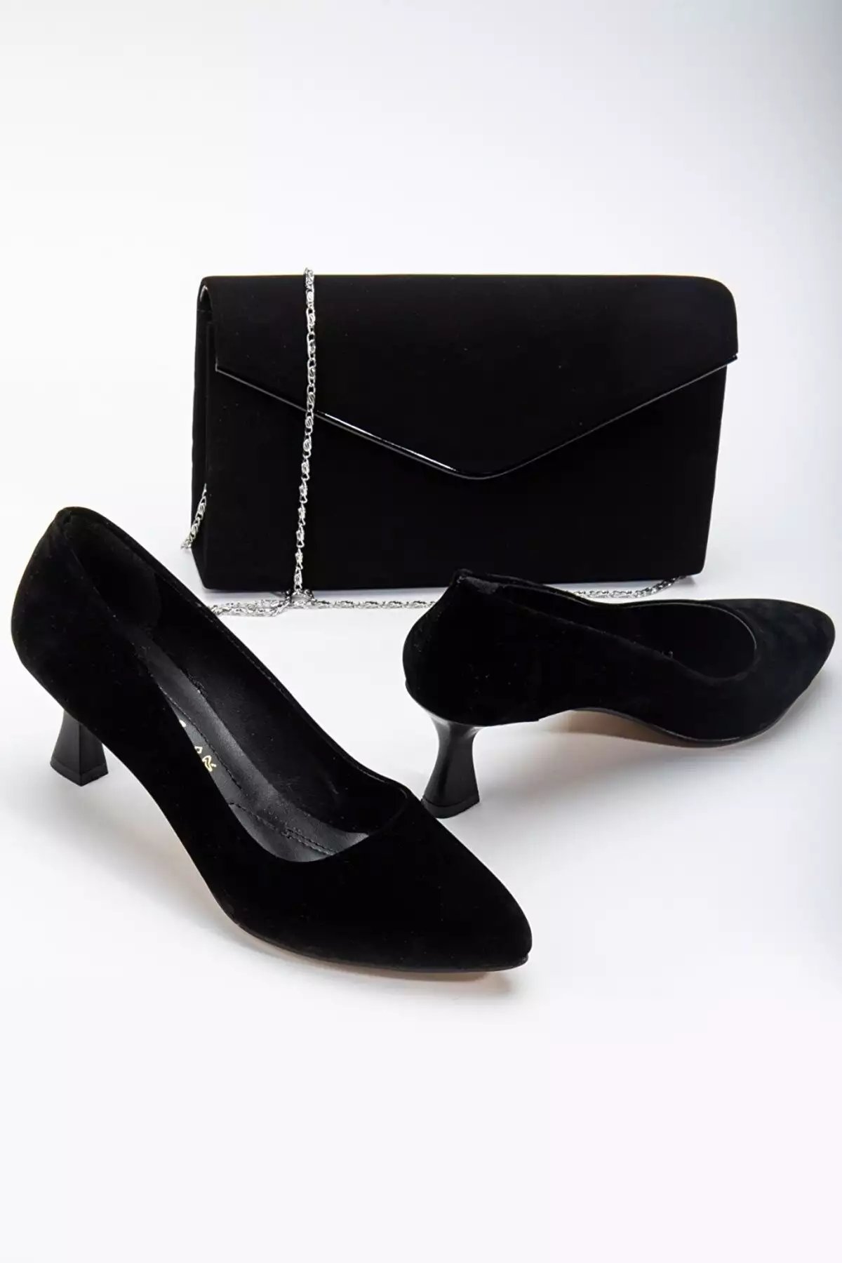 کفش پاشنهسیزن 5 سانتیمتری باریک و مجموعه کیف برند Genel Markalar - 811837733