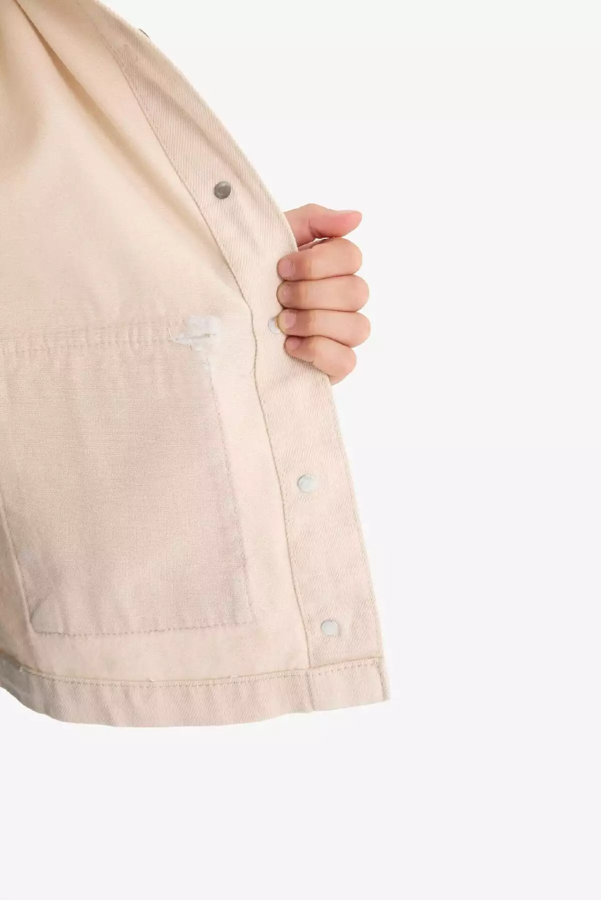 کت جاکت گاباردین با یقه متضاد برای دختران دانشآموز F7518A825AU برند Defacto - 971734109