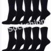 میلان ۱۰ عدد جوراب مردانه پنبه‌ای با رنگ مشکی، سوپر اقتصادی، بدون الگو و بلند برند SOCKSHION - 862106694