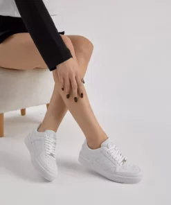 کفش ورزشی روزمره با بند و کفی ترمو سفید برند Tonny Black - 1031014379