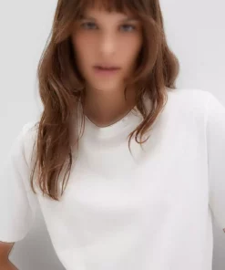 تیشرت رنگ کرم پایه با برش معمولی 1600965-33389 برند Mavi - 94555205