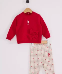 ست لباس نوزاد دخترانه قرمز برند U.S. Polo Assn برند U.S. Polo Assn. - 969442676