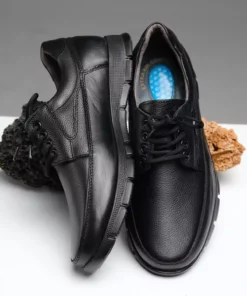 کفش مردانه چرمی اصل با کفی ماساژدهنده اورتوپدیک کلاو برند Oksit - 763558373