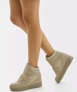 کفش ورزشی پلتفرم‌دار با بند مچ برند Bershka - 877651108