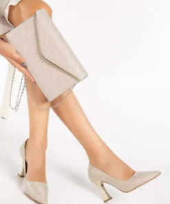 ست کفش پاشنه بلند و کیف مخصوص بانوان برند La Vivien - 861031532