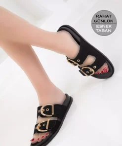 دمپایی زنانه جیر مشکی 20621 برند SOHO - 934260692