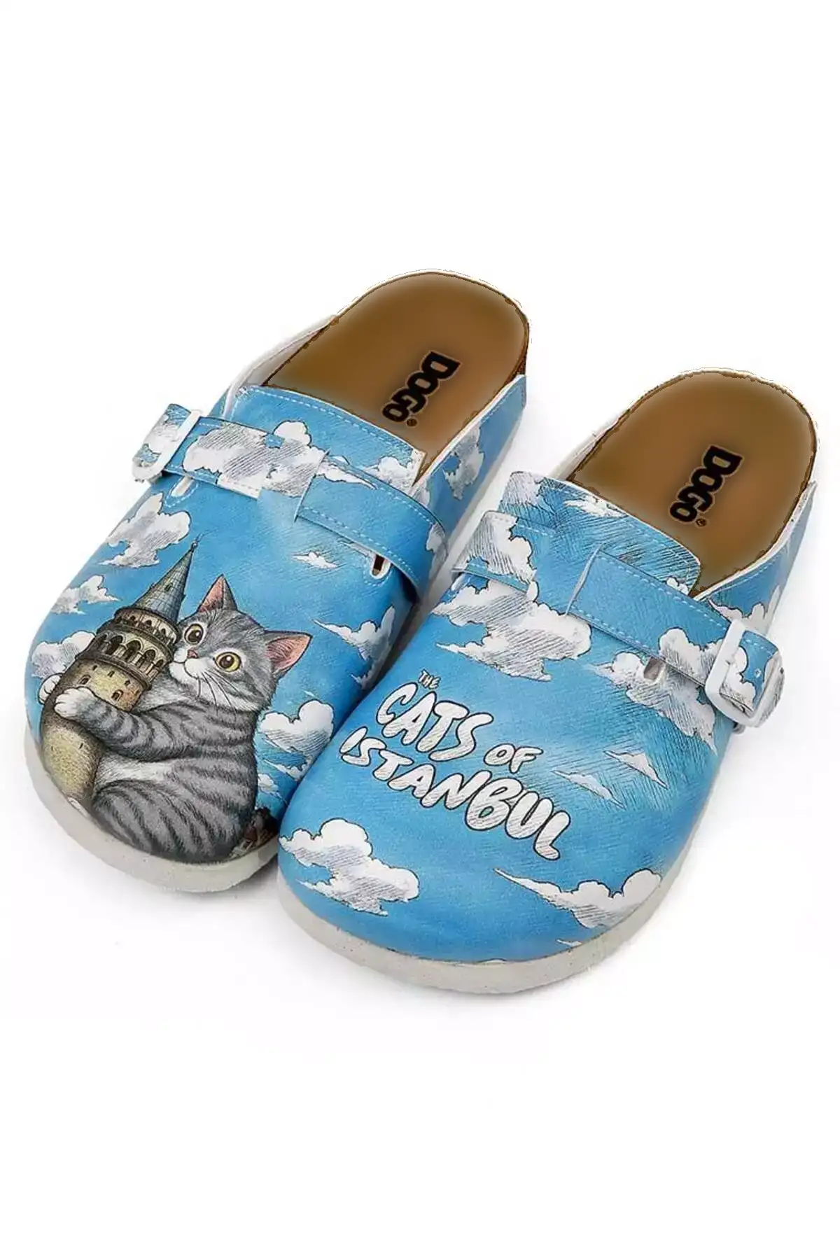 صندل آبی زنانه از چرم وگان - طراحی گالاتا کت برند Dogo - 962081860