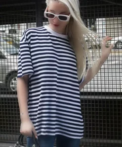 تی‌شرت یقه گرد راه‌راه لاکی برند Madmext - 665133755