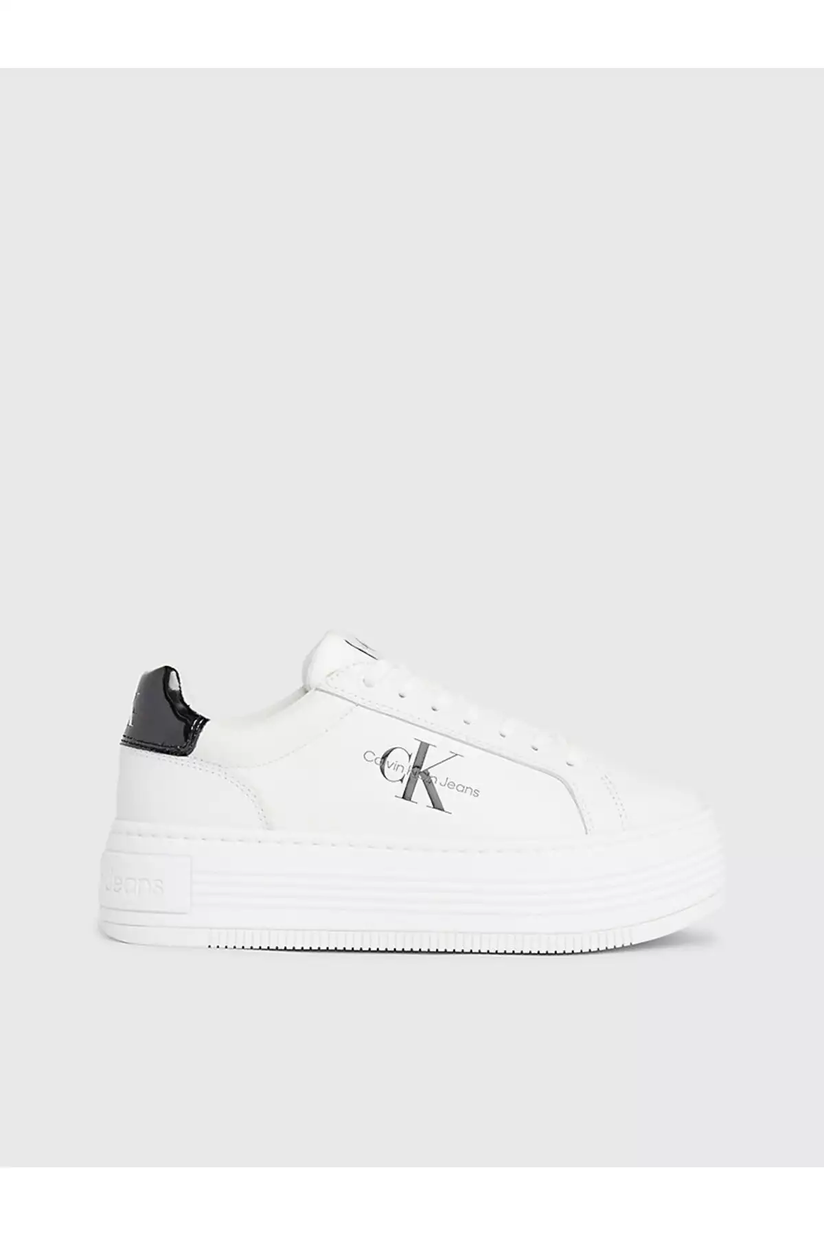 کفش پلتفرمBold با بندهای مشکی و جنس چرم مصنوعی متالیک برند Calvin Klein - 809012170