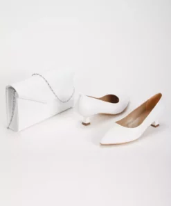 ست کفش پاشنه ۳ سانتی متر با نوک تیز و کیف زنانه برند MFT AYAKKABI - 947135380