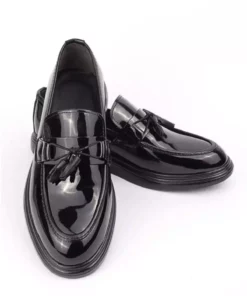 کفش روزمره مردانه مشکی با پاپیون‌دار روگان برند BAL ALTINÖKÇE AYAKKABICILIK - 799829464