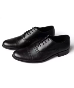 کفش مردانه کلاسیک مشکی، مناسب برای استفاده روزمره و مناسبتهای ویژه با ظاهر چرم شیک برند Gencol - 39886767