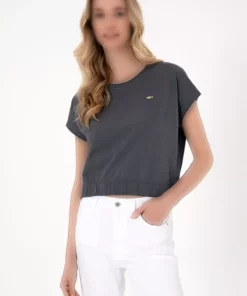 تی‌شرت یقه گرد زنانه رنگ آنتراسیت 50305720-VR006 برند U.S. Polo Assn. - 934220411