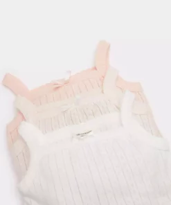 بدنه سه‌تایی با یقه مربع و بندهای قابل تنظیم برای نوزاد دختر تازه متولد شده C4390A524SM برند Defacto - 835777647