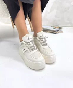 کفش ورزشی زنانه پاشنه مخفی سفید WE1009 برند inizio - 901577289