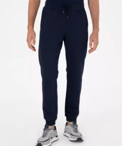 شلوار راحتی بندی ثلاثی فیته آبی تیره 50299286-VR033 برند Pierre Cardin - 867354838