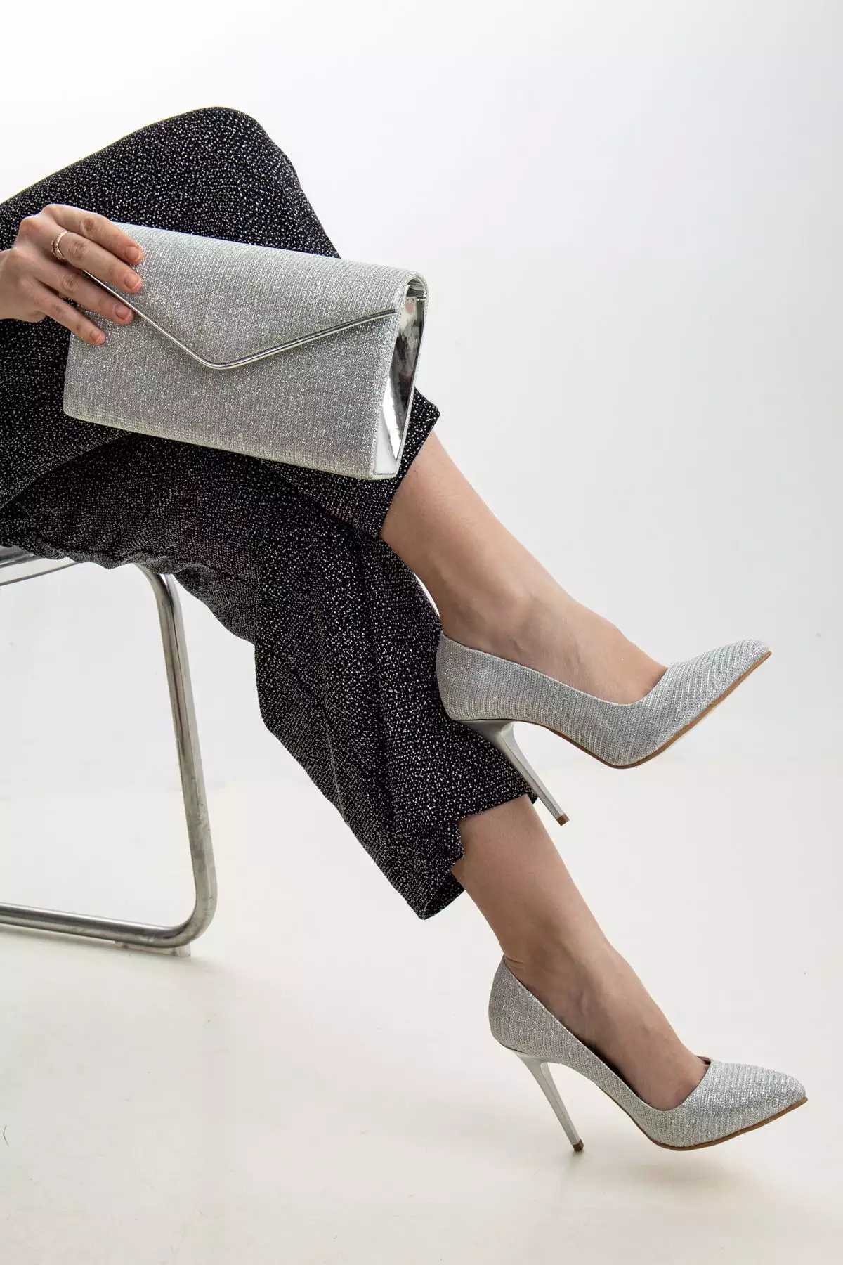 ست کیف و کفش پاشنه بلند باریک زنانه عالی برند LULO - 789193195