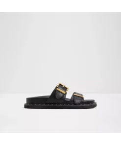 الیندا - دمپایی مسطح زنانه از چرم طبیعی سیاه برند Aldo - 901791713