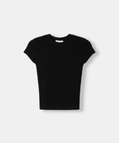 تی‌شرت یقه گرد کوتاه‌ آستین برند Bershka - 883462338