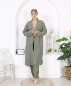 کاپشن نرم بافتنی از پنبه و کشی برند Genel Markalar - 871688347