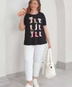 تی‌شرت نخی با طرح چاپی برند Büyük Moda - 928103437