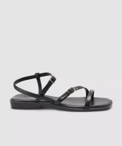 سندل زنانه چرم طبیعی ۱۰۰% مشکی برند Cabani - 929015235