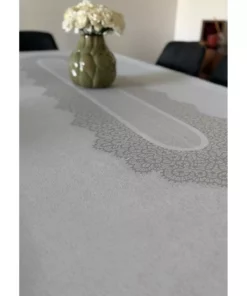 پارچه میز ضد آب توleda با طرح پانو به رنگ خاکستری برند homease - 958980421