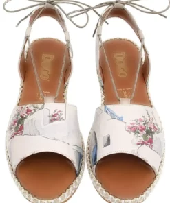 صندل بنددار زنانه از جنس چرم گیاهی به رنگ بژ - طراحی پیپر فلور برند Dogo - 222425724