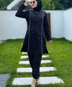 مايوی تمام پوشش پاراچوت بنای 9075 سیاه رمساء برند Remsa Mayo - 746216655