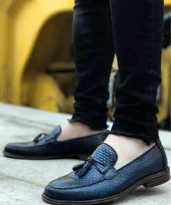 کفش کلاسیک مردانه با پاپیون چرم طبیعی طرح‌دار برند BIG KING - 72954840