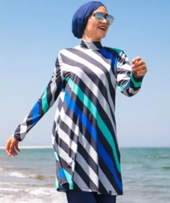 ماهواره تمام‌پوشش چهارعددی با طرح خطوط آبی تیره 1953 برند Marina - 6692215