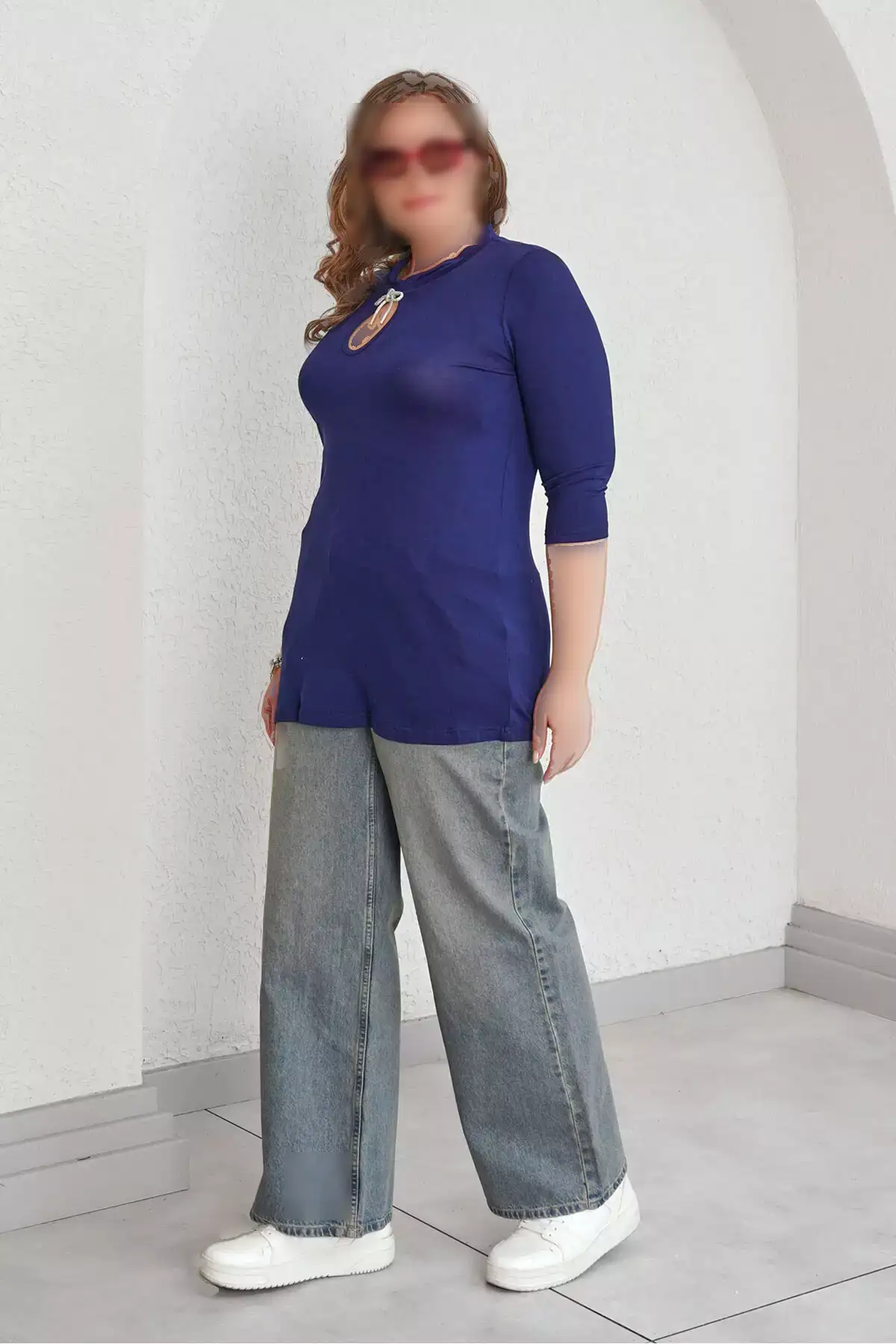 54146 تیشرت با جزئیات فیلونل برند Büyük Moda - 900280223