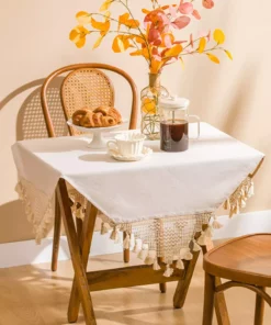 فروشگاه درخشان | سفره با جزئیات دانتل و دمنوش‌های آویزی برند LC Waikiki - 1028209995