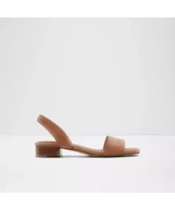 دورنا - زنانه صندل پاشنهدار بدون بند از چرم طبیعی قهوهای تیره برند Aldo - 656026633