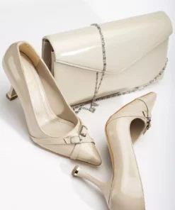 ست کفش پاشنه نازک زنانه و کیف برند DARUGA - 872925968