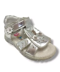 سندل بچه‌گانه دخترانه بیبرون مدل 1698-20 با طرح گل و قفل چسبی در سایز 21 تا 25 برند ŞİRİNGENÇ - 949724907