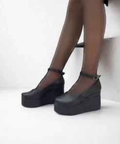 کفش پاشنه دار مشکی V4288 برند inizio - 840459544