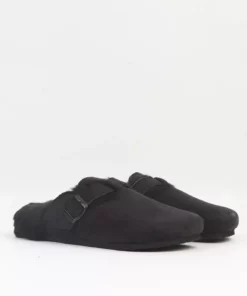 ترکی: صندل مشکی زنانه با پوشش خزدار داخلی برند Pierre Cardin - 855329277