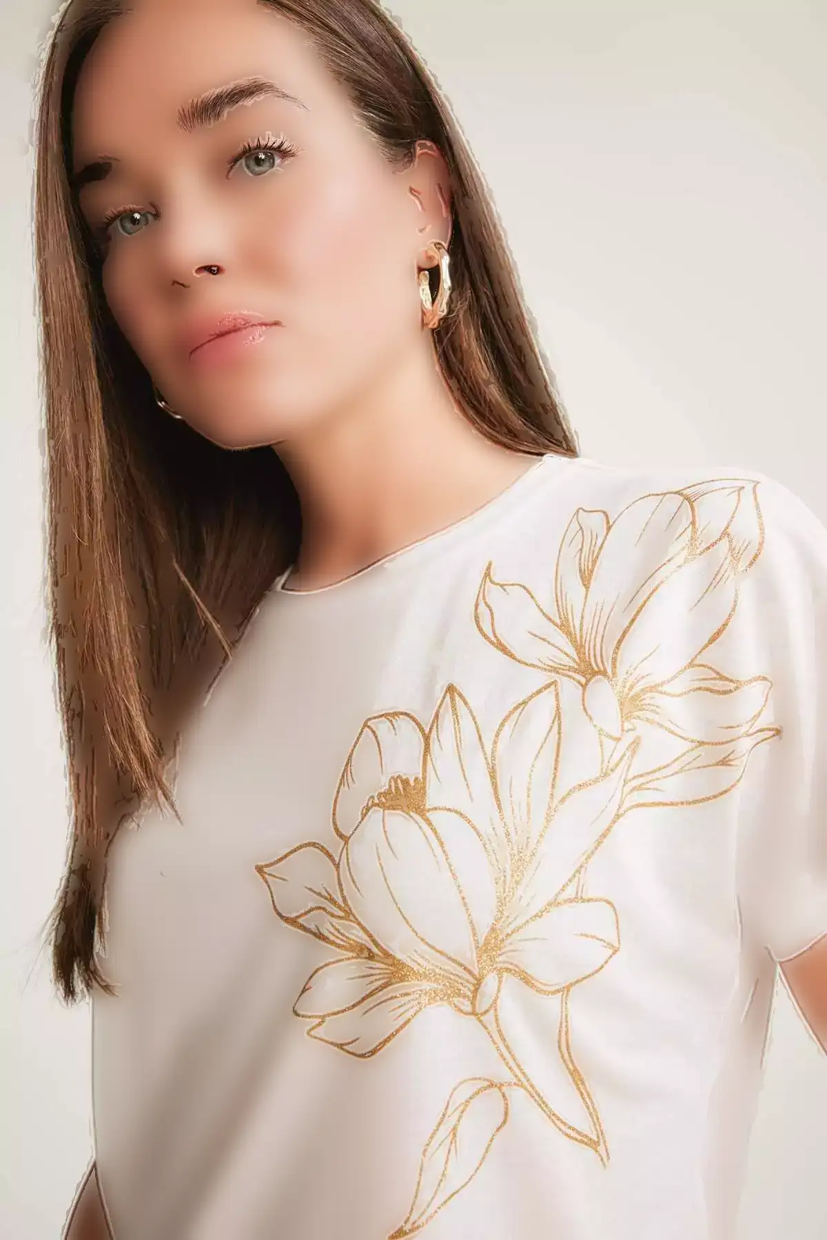 تیشرت کوتاه آستین با یقه گرد و چاپی مدل E9892AX25SM برند Defacto - 929415551