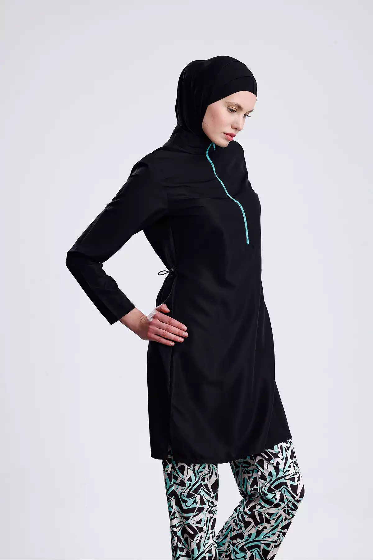 ماهیگیر پوششدار پارچهای با زیپ و شلوار طرحدار با خاصیت آبگریزی و کشسان برند medipek - 928521694