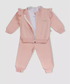 ست کلاهدار دخترانه ۱۰۰% پنبه 302398 برند Pierre Cardin - 240454655