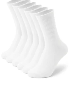 بسته اقتصادی شش جفت جوراب تنیس سفید با کش برند Askıdan Sepete - 195302900